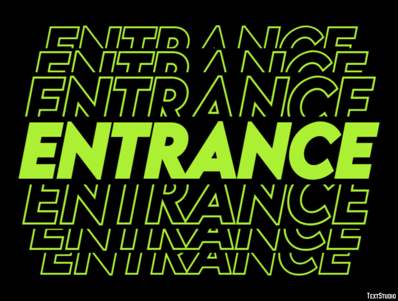 Entrance Effetto testo