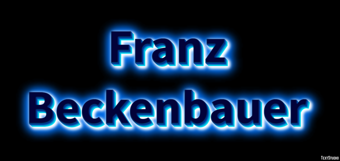 Franz Beckenbauer Text effect
