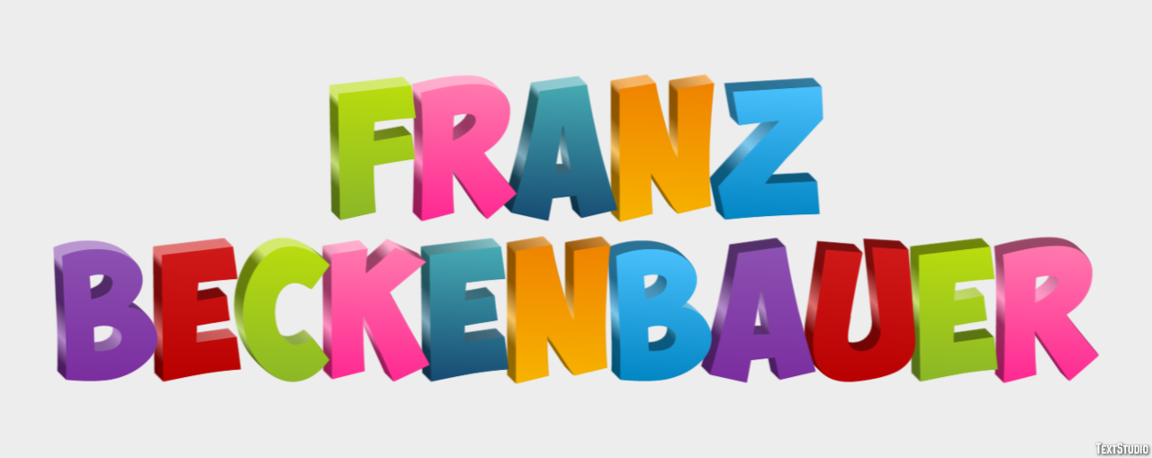 Franz Beckenbauer Text effect