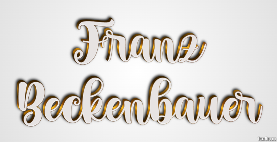 Franz Beckenbauer Text effect