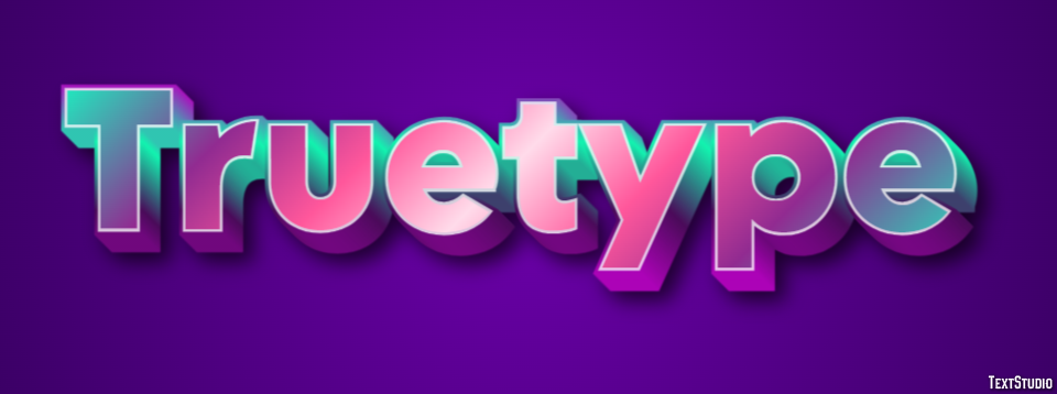 Truetype Text Effect