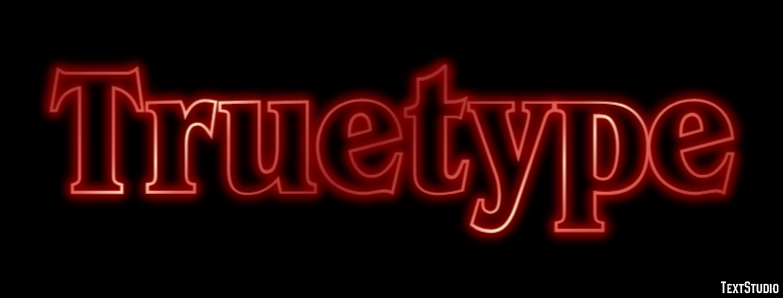 Truetype Text Effect