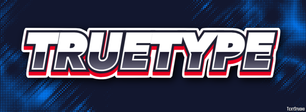 Truetype Text Effect