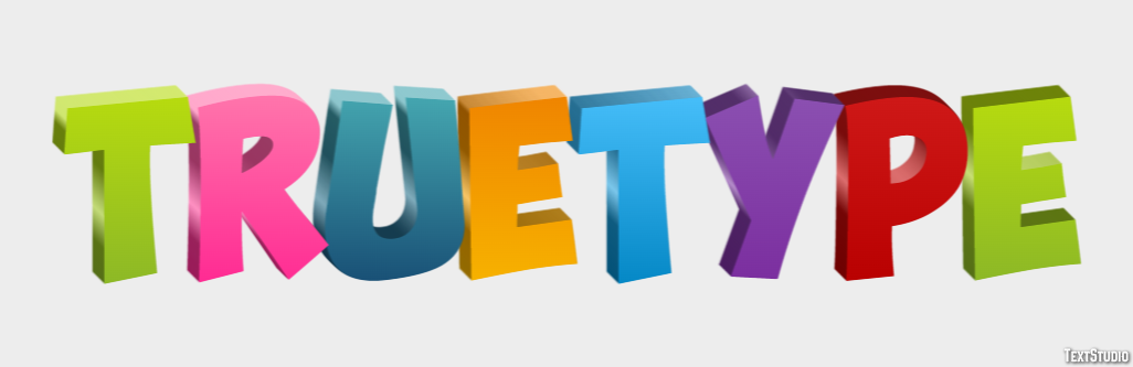 Truetype Text Effect