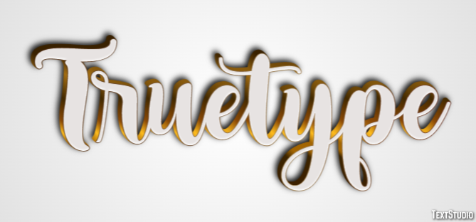 Truetype Text Effect
