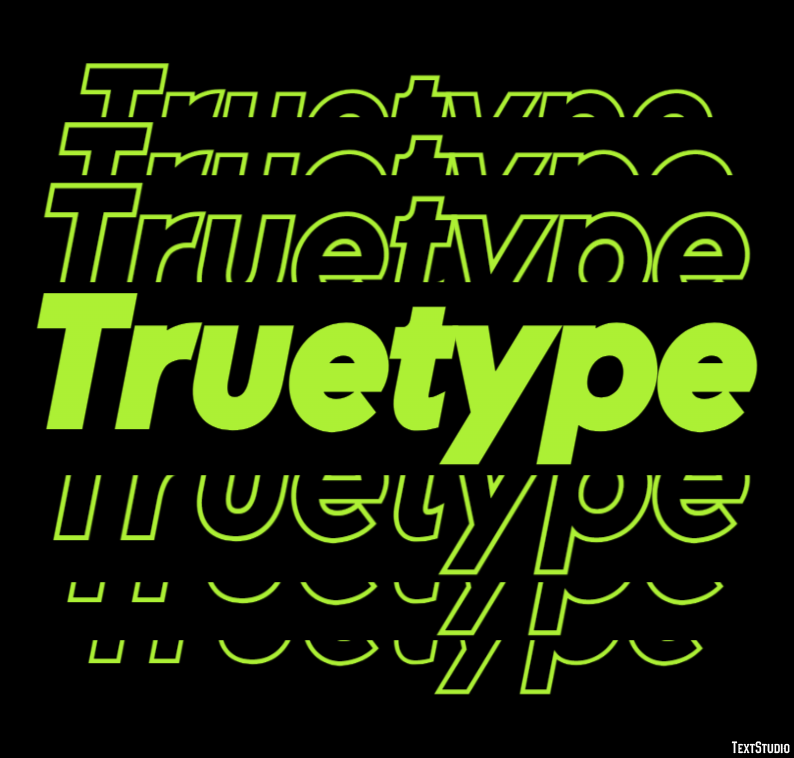 Truetype Text Effect