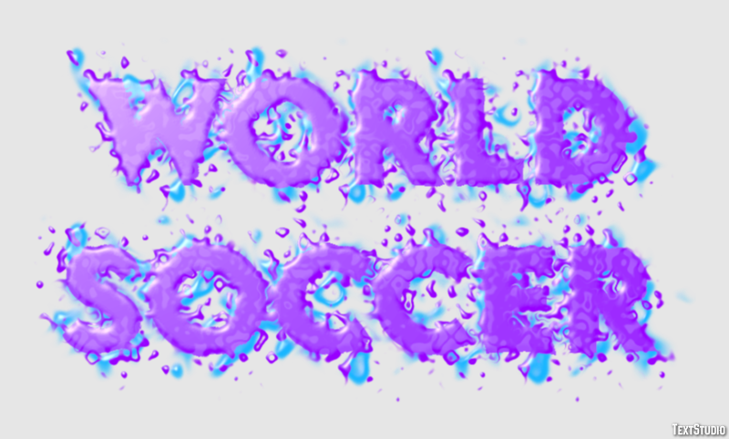World Soccer Effetto testo