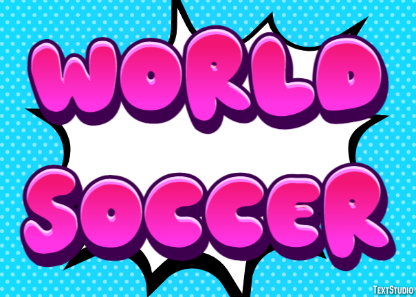 World Soccer Effetto testo