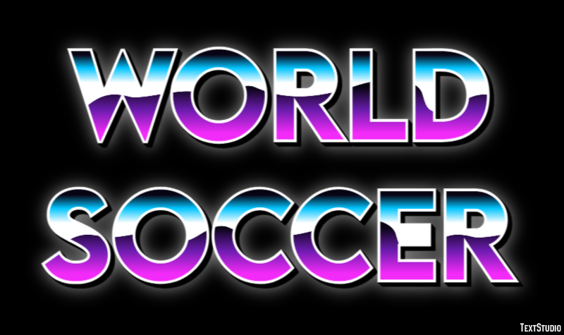 World Soccer Effetto testo