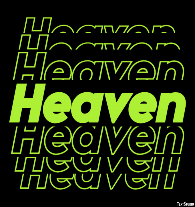 Heaven Efecto de Texto