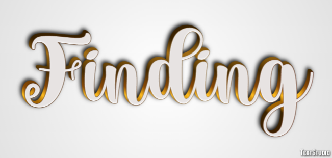 Finding Effetto testo