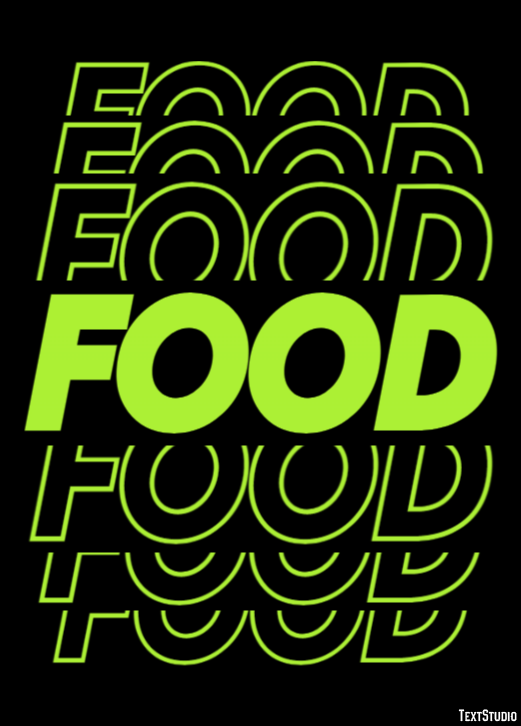 Food Text effect