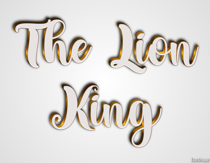 The Lion King Text Effect