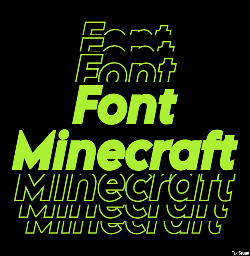 Font Minecraft Effet de Texte