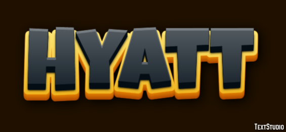 Hyatt Эффект текста