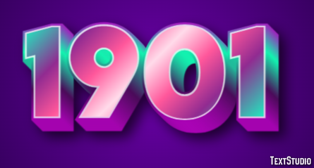 1901 Efecto de Texto