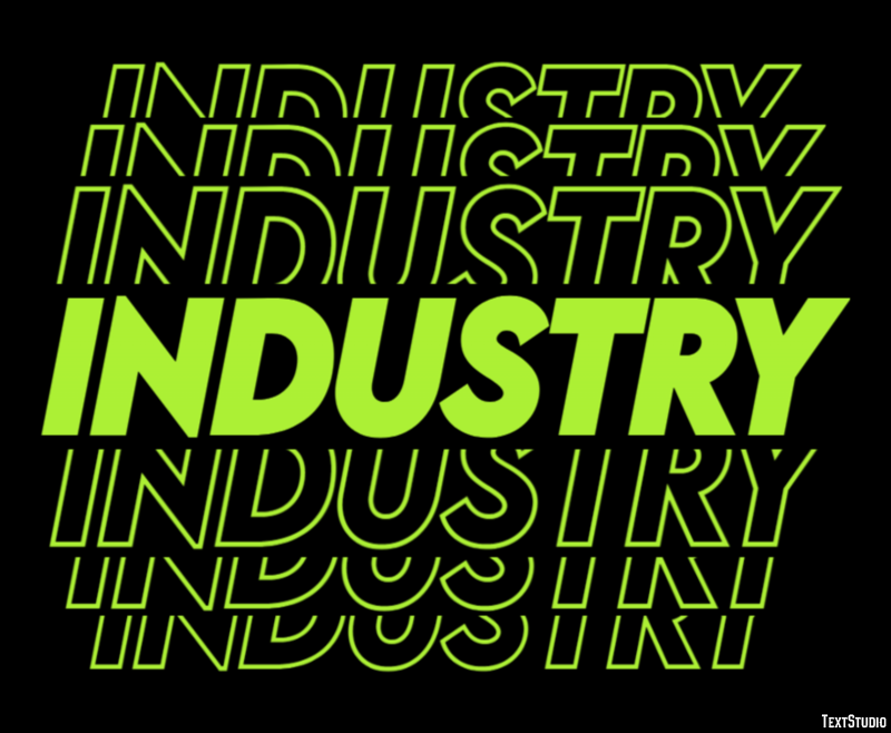 Industry Effetto testo