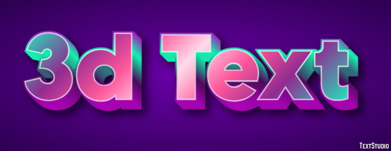 3d Text Эффект текста