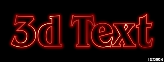 3d Text Efeito do texto