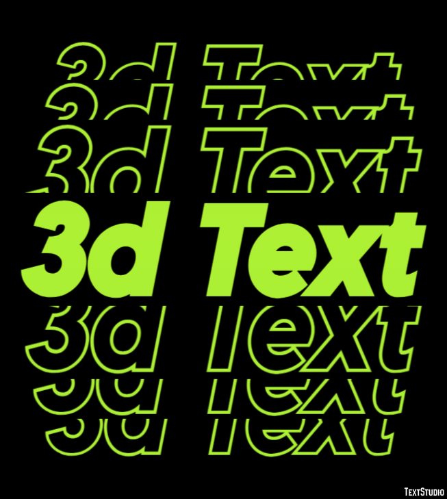 3d Text Efeito do texto