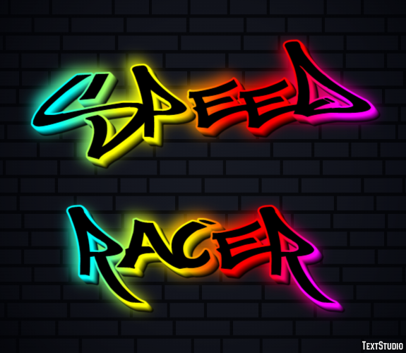 Speed Racer Efeito de texto
