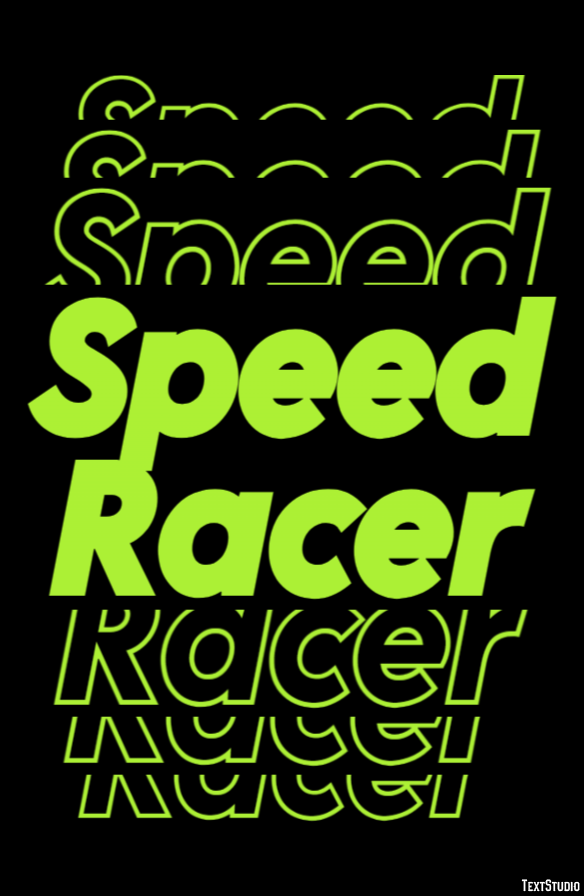 Speed Racer Text Effect
