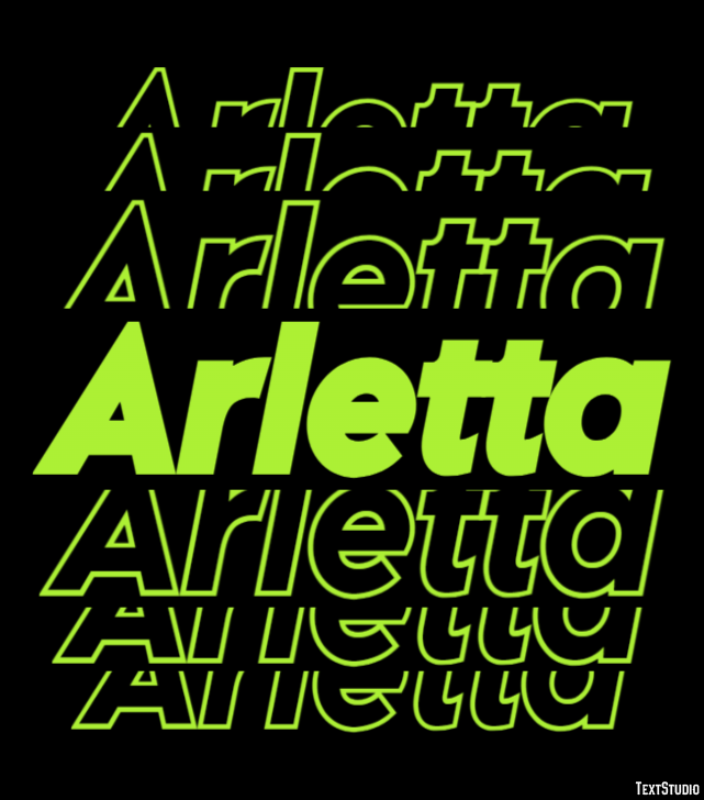 Arletta Text effect