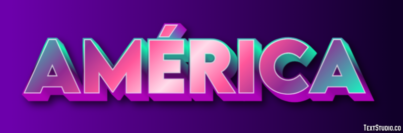 América Efecto de texto