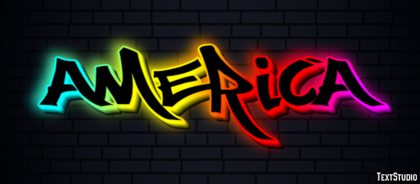 América Efecto de texto