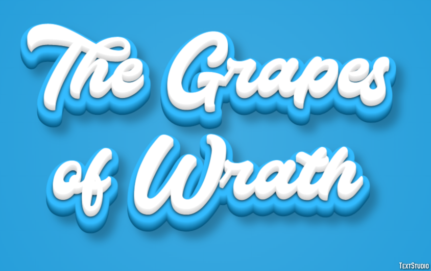 The Grapes of Wrath Text Effect