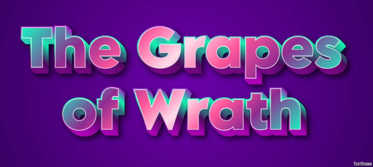 The Grapes of Wrath Text Effect