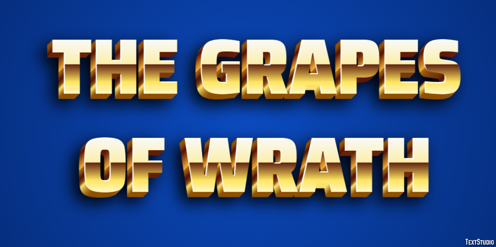 The Grapes of Wrath Text Effect