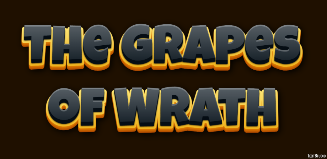 The Grapes of Wrath Text Effect