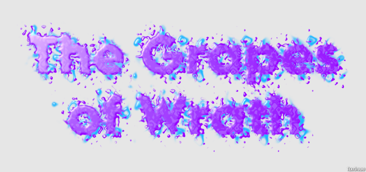The Grapes of Wrath Text Effect