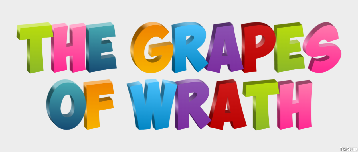 The Grapes of Wrath Text Effect