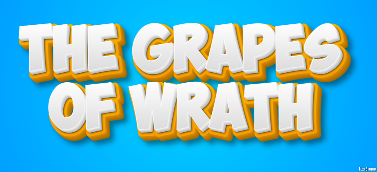 The Grapes of Wrath Text Effect