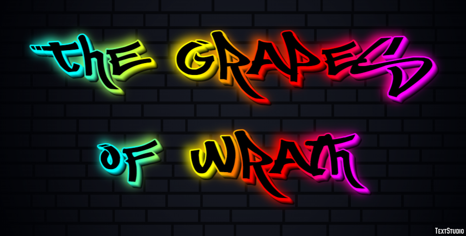 The Grapes of Wrath Text Effect