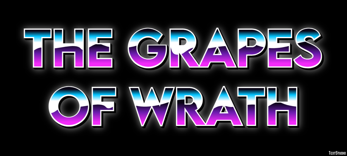 The Grapes of Wrath Text Effect
