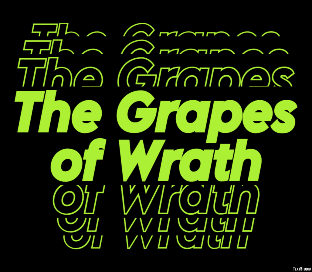 The Grapes of Wrath Text Effect