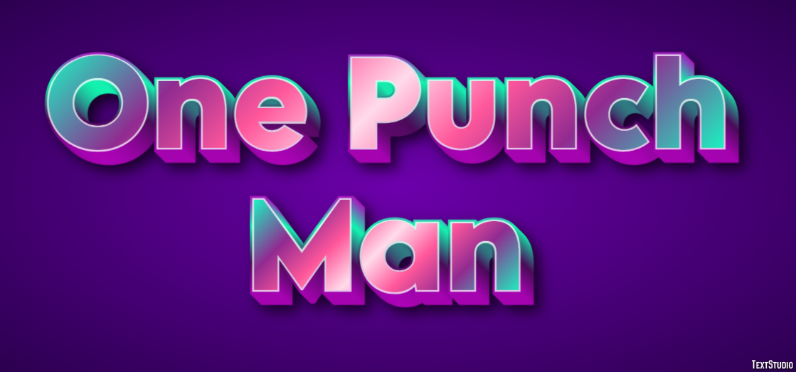 One Punch Man Text Effect