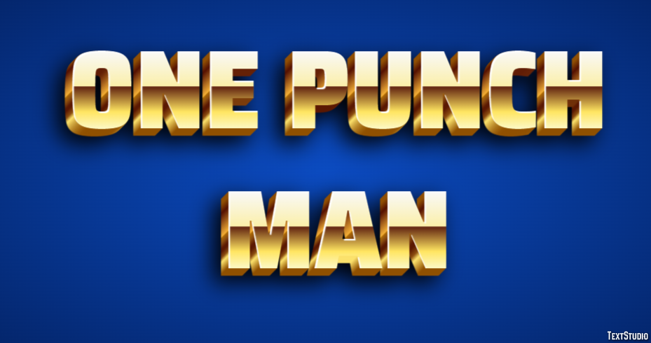 One Punch Man Text Effect