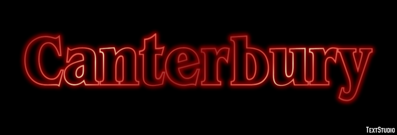 Canterbury Efeito de texto