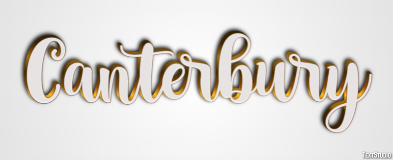 Canterbury Efeito de texto
