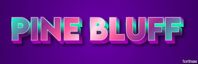 Pine Bluff Efecto de Texto