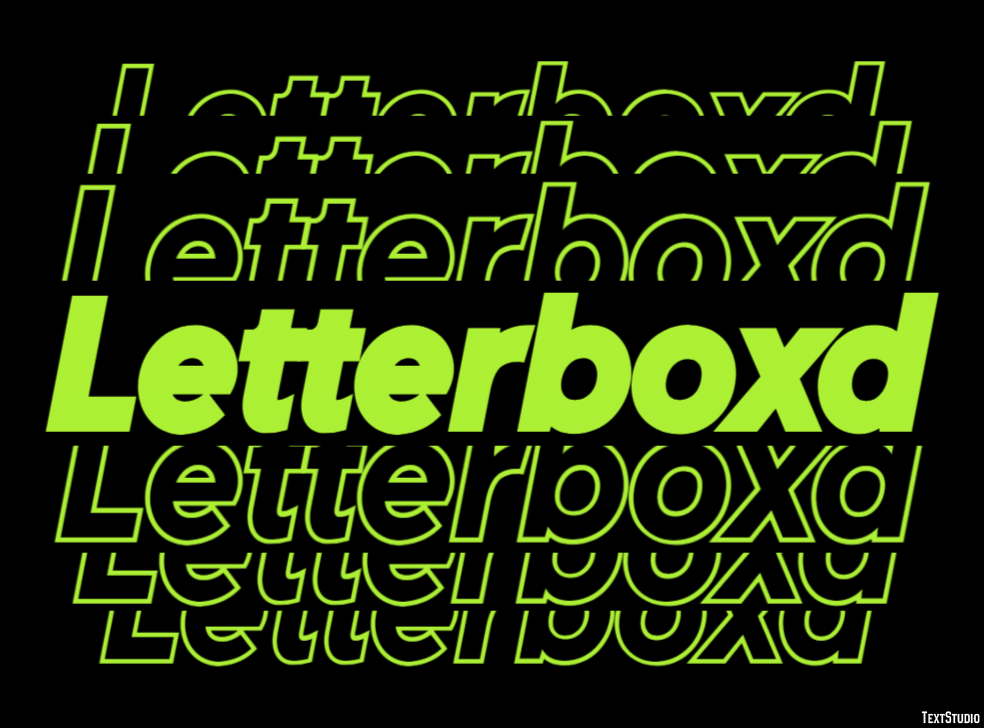 Letterboxd Text Effect