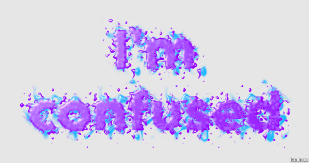 I'm confused Text Effect