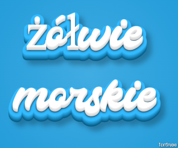 żółwie morskie Efekt tekstowy