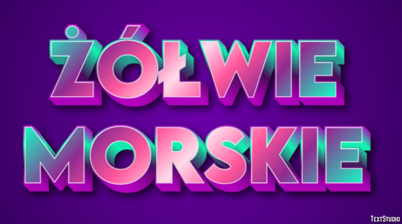 żółwie morskie Efekt tekstowy