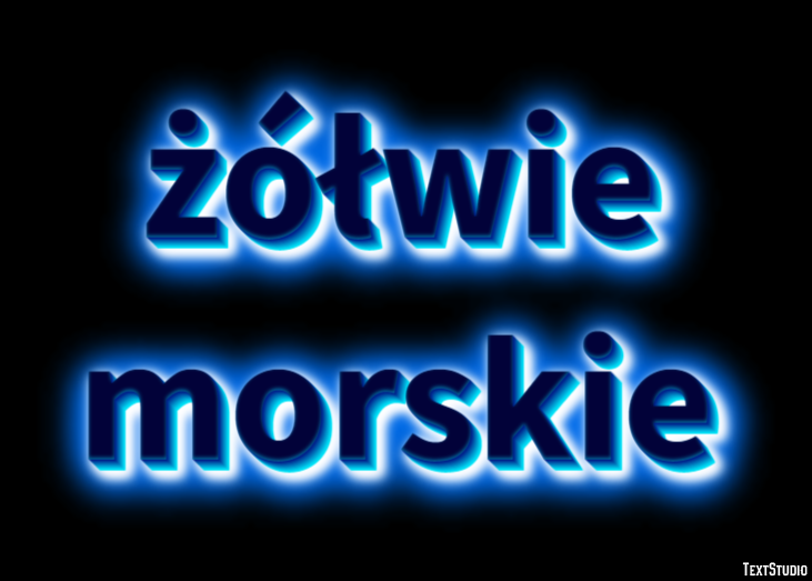 żółwie morskie Efekt tekstowy
