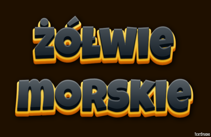 żółwie morskie Efekt tekstowy